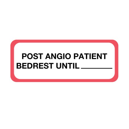 Nevs Post Angio Patient 7/8" x 2-1/4" White w/Red & Black N-3004